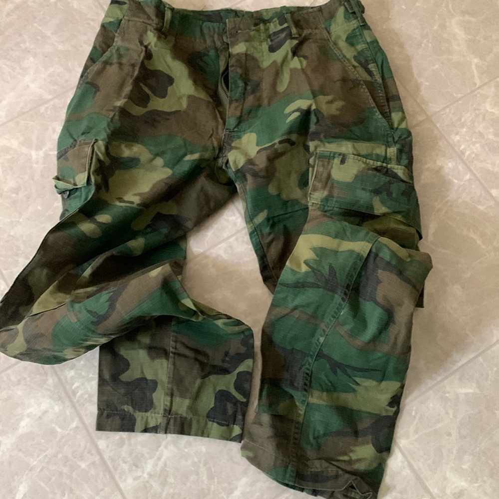 Army navy Vietnam erdl camo camouflage pants small short